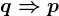 q \Rightarrow p