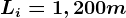 Li=1,200 m