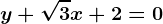 y+\sqrt3x+2=0