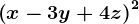 \left ( x-3y+4z \right )^2