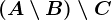(A \setminus B )\setminus C
