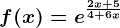 f(x)=e^\frac2x+54+6x