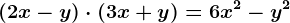 (2x-y)\cdot (3x+y)=6x^2-y^2