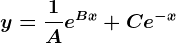 y=\frac1Ae^Bx+Ce^-x