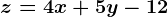 z=4x+5y-12