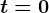 t=0