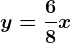 y=\frac68x