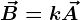 \vecB=k\vecA