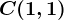 C(1,1)