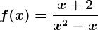 f(x)=\fracx+2x^2-x