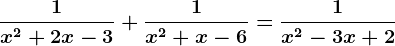 \frac1x^2+2x-3+\frac1x^2+x-6=\frac1x^2-3x+2