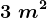 3\;m^2