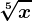 \sqrt[5]x