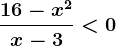 \frac16-x^2x-3<0