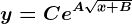 y=Ce^A\sqrtx+B