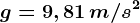 g=9,81\, m/s^2