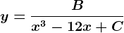 y=\fracBx^3-12x+C