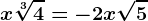 x\sqrt[3]4=-2x\sqrt5