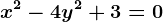 x^2-4y^2+3=0