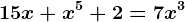 15x+x^5+2=7x^3