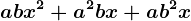 abx^2+a^2bx+ab^2x