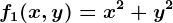 f1(x,y)=x^2+y^2