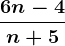 \frac6n-4n+5