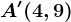 A'(4,9)