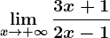 \limx--> +\infty\frac3x+12x-1