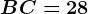 BC=28