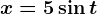 x=5\sin t