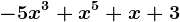 -5x^3+x^5+x+3