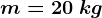 m= 20\: kg