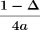 \frac1-\Delta 4a