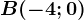 B(-4;0)