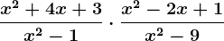 \fracx^2+4x+3x^2-1\cdot \fracx^2-2x+1x^2-9