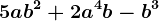 5ab^2+2a^4b-b^3