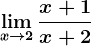 \limx--> 2\fracx+1x+2