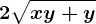 2\sqrtxy+y