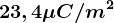 23,4\mu C/m^2