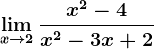 \limx--> 2\fracx^2-4x^2-3x+2