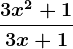 \frac3x^2+13x+1