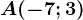 A(-7;3)