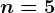 n=5