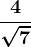\frac4\sqrt7