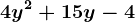 4y^2+15y-4