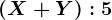(X+Y):5