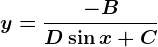 y=\frac-BD\sin x +C