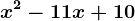x^2-11x+10