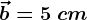 \vecb=5\;cm